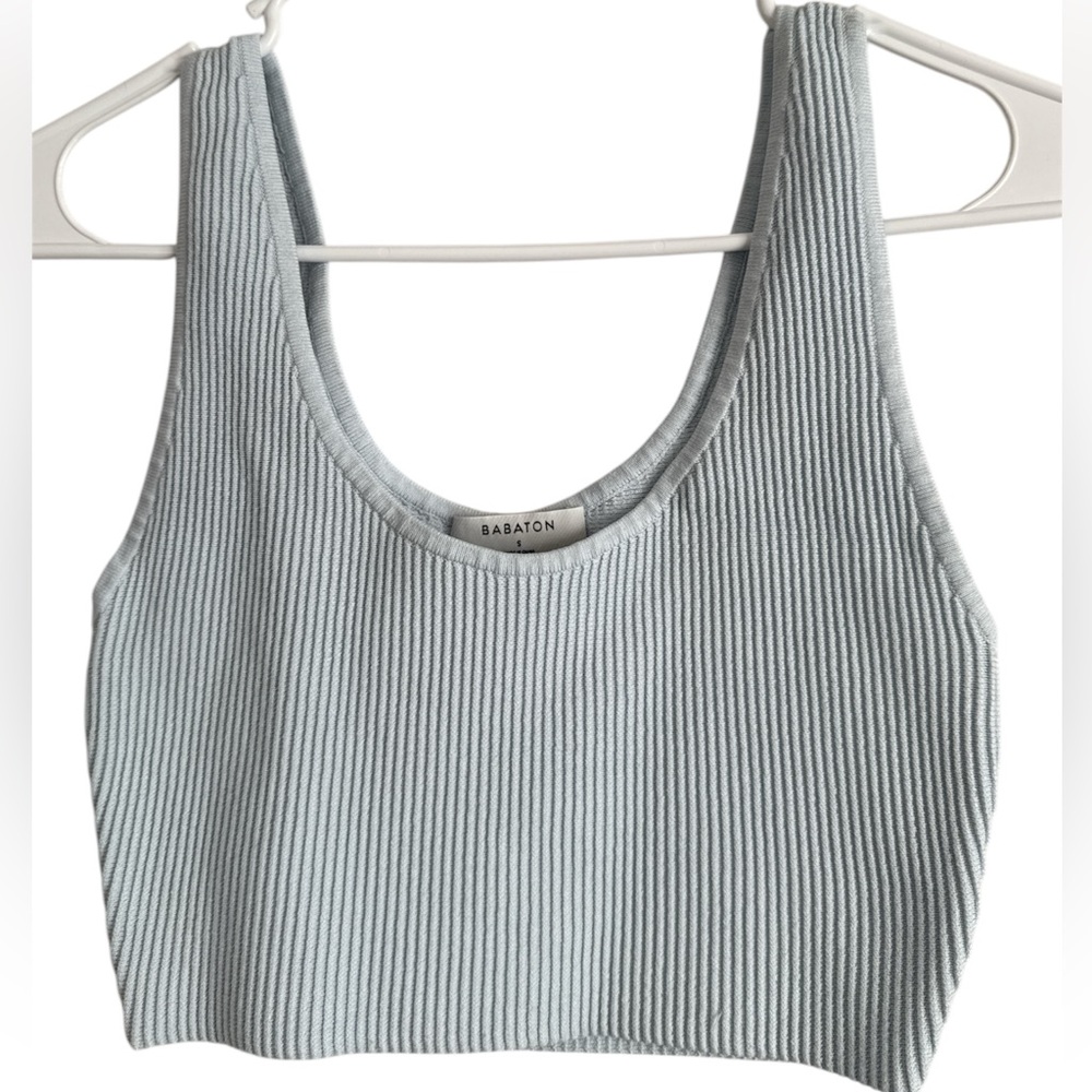 Babaton Sculpt Knit oval neck Cropped Tank Size S
